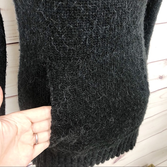 Lucky Brand Gray Wool Knitted Cowl Neck Sweater - Picture 3 of 7